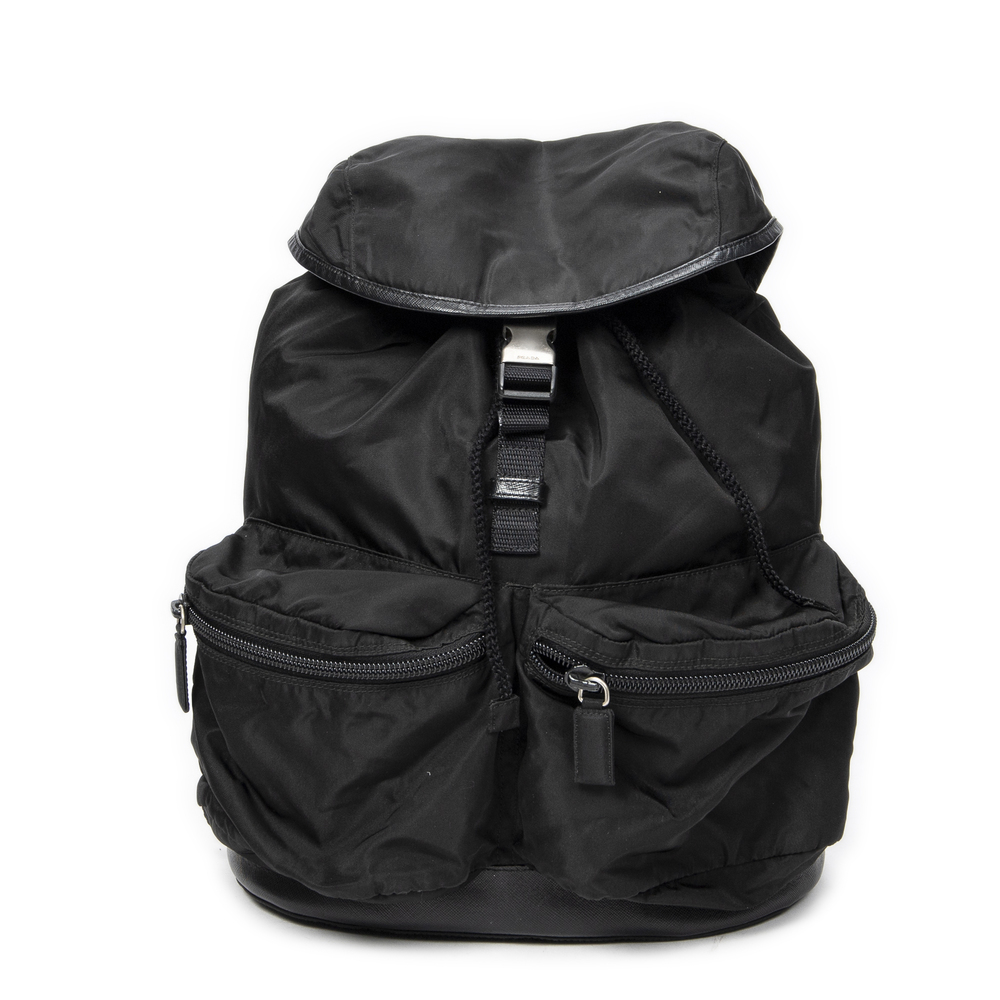 Prada Double Pocket Drawstring Backpack - image 1